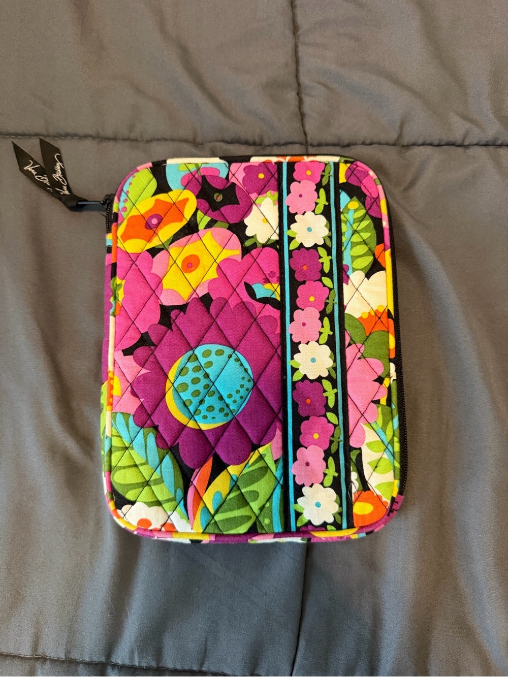 Vera Bradley Purple Pink Blue Floral Quilted Tablet Sleeve